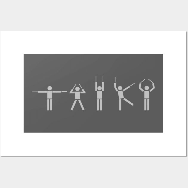 Taiko People gray Wall Art by Austin Taiko